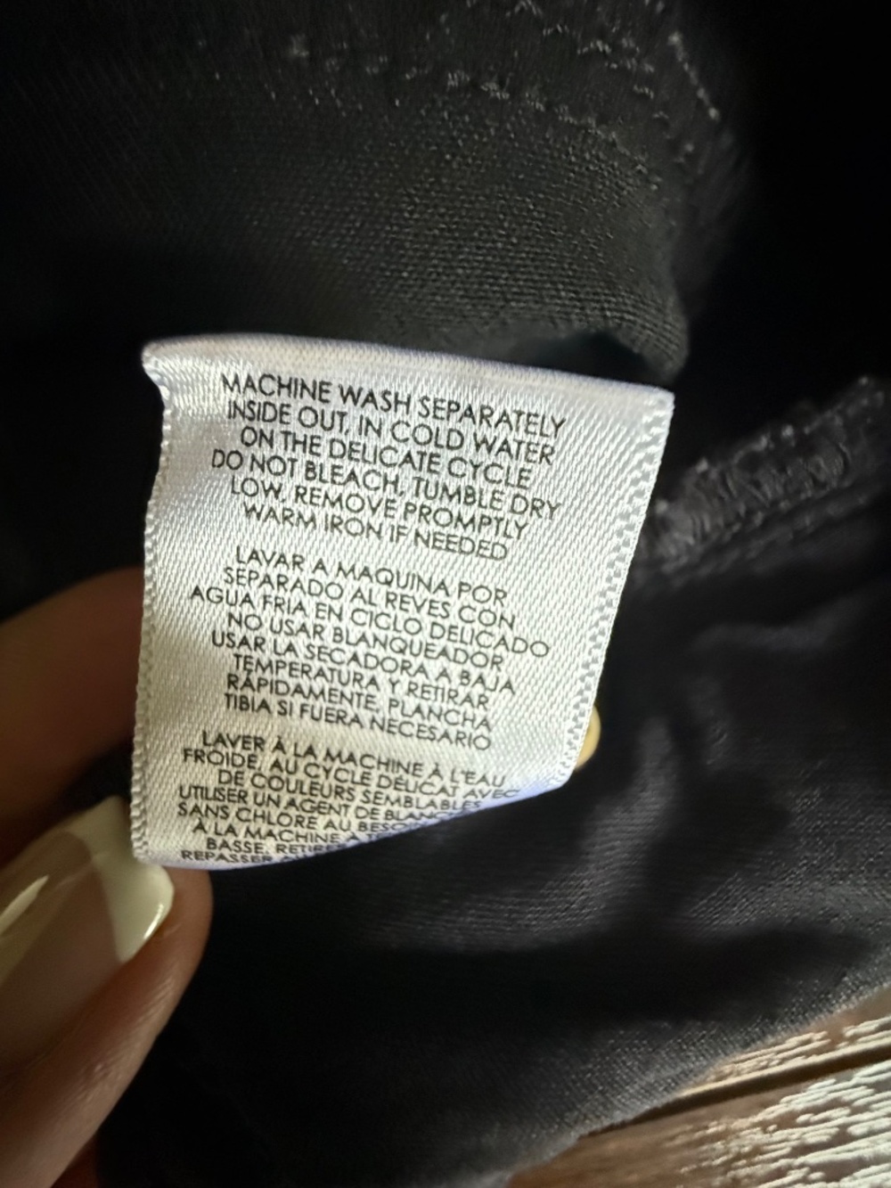 CAbi Black Hi-Low Crop Jeans Size 4 Stretch Denim EUC - Picture 10 of 10